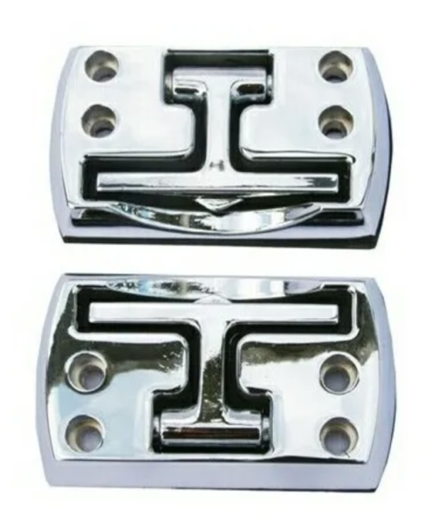 Juego Cornamusa Cromadas Plegables X2 Piezas - Imagen 1