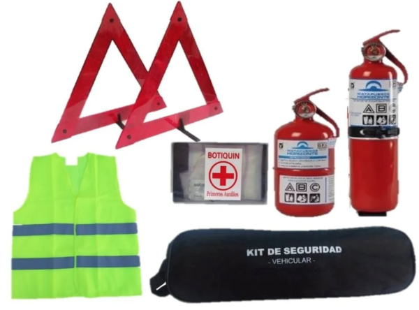 Kit Seguridad De Auto Reglamentario Vtv 4 En 1 - Imagen 1