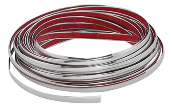 Moldura Cromada 15mm Ancho X 6mts De Largo - Imagen 1