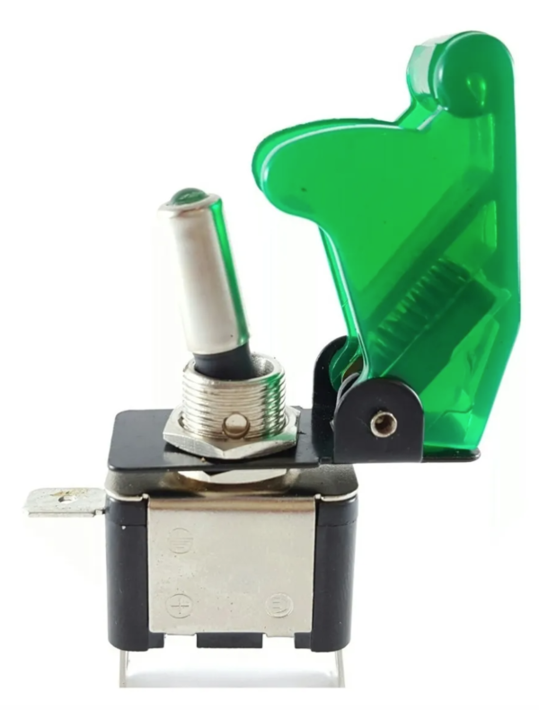 Llave Tecla Un Punto Con Luz Capuchon Verde - Imagen 1